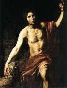 VALENTIN DE BOULOGNE St John the Baptist wet oil painting on canvas